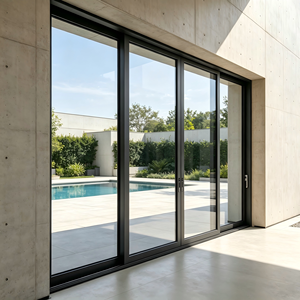 Porte coulissante en aluminium de haute qualité Deioux avec double vitrage trempé pour balcon, taille personnalisée, prix d'usine - Product Image 1