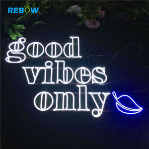 Rebow Hot Selling <strong>Good</strong> <strong>Vibes</strong> <strong>Only</strong> Custom Led Letter <strong>Neon</strong> <strong>Sign</strong> - Product Image 4