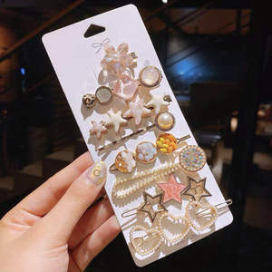 Presilhas de cabelo acrílicas para mulheres e meninas, presilhas de cabelo com laços de flores e acessórios para cabelo, conjunto com 8 peças por atacado - Product Image 4