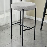 Chaise de bar haute de style moderne, élégante, en tissu, avec dossier haut et pieds en métal, vente en gros pour la maison, le bar, le centre commercial, la cuisine