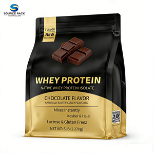 Sacs à fond plat de qualité supérieure à huit soudures latérales pour emballage de poudre de collagène et de suppléments protéinés, bonne barrière - Product Image 3