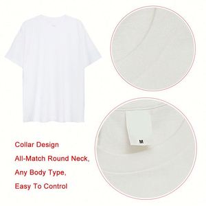 T-shirt unisexe à col ras du cou, 100 % coton, 230 g/m², personnalisable avec logo, faible MOQ, grande taille, respirant et doux pour l'été - Product Image 2