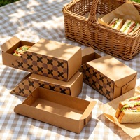Barquettes à hot-dogs en papier kraft écologiques, boîtes à corn-dogs et contenants à gaufres bulle