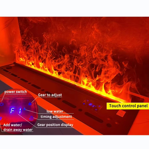 เตาผิงไฟฟ้าสำหรับตกแต่ง3D ไฟ LED ปรับแต่งได้ไอน้ำสถานที่ดับเพลิงติดผนังแอพพลิเคชั่นสร้างขึ้นใน3D จากระยะไกล - Product Image 1