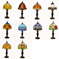 Lampe de table Tiflris, lampe Tifani, lamparas de mesa, design rétro, verre teinté, lampada da tavolo, lampes de table de 8 pouces