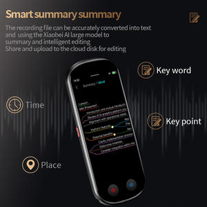 Enregistreur <span class=keywords><strong>vocal</strong></span> numérique VORMOR M4 AI avec fonction ChatGPT, prise de notes, transcription de réunion, résumé, carte mentale - Product Image 1