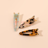 Barrettes à cheveux MiDairy en promotion : Accessoires tendance en acétate motif chat pour femmes, pince à cheveux 220388