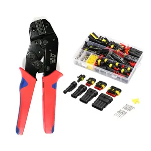 SN-48B Ratcheting Wire Crimping Plier Crimper Tool Kit With 352PCS Waterproof Automotive Wire Connectors
