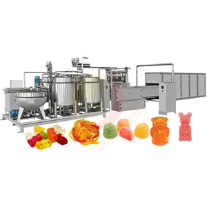 Penjualan laris jeli otomatis penuh permen Gummy lini produksi permen mesin pembuat permen karet beruang kecil