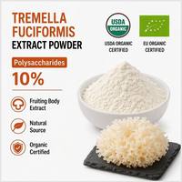 Polysaccharides biologiques de Tremella Fuciformis 10% – Extrait de champignon des neiges en poudre – Source naturelle pour compléments alimentaires
