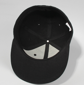 New Products Wholesale Custom Blank Black <b>Flat</b> Brim Closed Back Sports Plain Fitted Snapback <b>Caps</b> - Product Image 6
