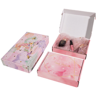 Cajas de envío corrugadas plegables con logotipo personalizado, caja de embalaje, paquete plano