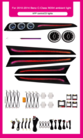 Bande lumineuse d'ambiance pour voiture Mercedes-Benz Classe C W204 2010-2014, accessoires de décoration intérieure LED pour améliorer l'atmosphère
