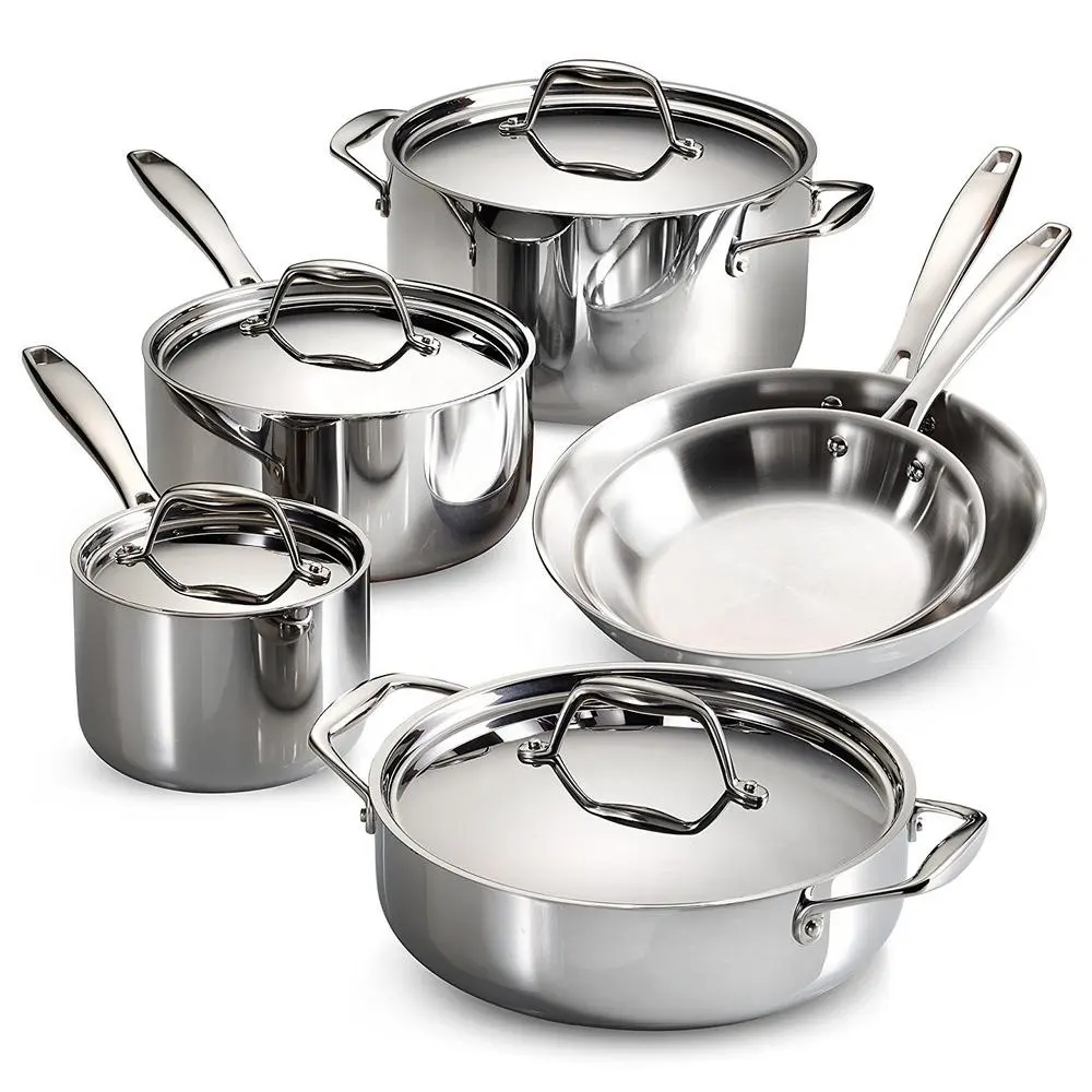 Chất Lượng Cao 9 Cái Và Jumbo Thép Không Gỉ Soong Cookware Set