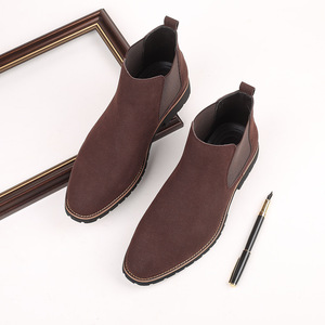 Botas de poliuretano para hombre, tallas grandes (tallas 40-48) |   Botas <span class=keywords><strong>Chelsea</strong></span> de caña baja para la moda de invierno |   Zapatos Casuales Antideslizantes Sin Cordones - Product Image 3