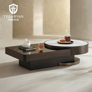 <span class=keywords><strong>Tavolino</strong></span> da Caffè Moderno Minimalista, Tavolo da Tè di <span class=keywords><strong>Design</strong></span> di Lusso in <span class=keywords><strong>Legno</strong></span> per Soggiorno, <span class=keywords><strong>Tavolino</strong></span> Moderno con Vano Portaoggetti - Product Image 1