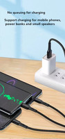 Câble de charge USB rapide 3 en 1 durable de type C, universel, multifonction, pour téléphone portable/Type-C/pour Android