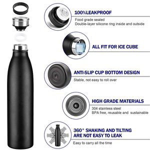 Bottiglia d'Acqua in Acciaio Inox 304 a Doppia Parete con Isolamento Sottovuoto, Antigoccia per Bevande Gassate, 500ml, Personalizzabile con Logo, Direttamente dalla Fabbrica - Product Image 2