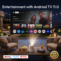 Proyector DLP BYINTEK Magic 1 Max 2026, 1080P 4K, con Licencia de Google TV 11, Enfoque Automático TOF, WiFi 3D, Proyector Inteligente para Cine en Exteriores