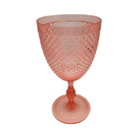 Gobelets à vin vintage transparents réutilisables de haute qualité verres à tasse de couleur personnalisée pour les mariages et les fêtes en plastique transparent