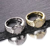 CM bijoux à la mode en laiton 14K plaqué or rhodium plaqué zircon incrusté bague de montre bague haut de gamme Anillo diamant femmes bagues