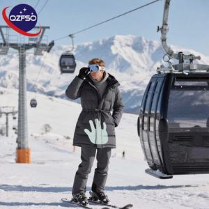 QZFSO Fabricants de vêtements Manteau d'hiver en duvet d'oie blanche de bonne qualité Conception de logo personnalisé Veste longue bouffante pour hommes réactive à la chaleur en plein air - Product Image 1