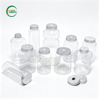 Bouteille de boisson jetable en PET haute transparence 500 ml avec bouchon à vis, idéale pour les salons de thé et la vente en gros