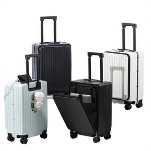 Front Opening Neoprene Durable 20inch TSA Password Lock Suitcase <strong>Trolley</strong> Men Women High-end Fashion Large Capacity Suitcase - Product Image 1