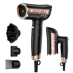 Secador de Pelo Profesional de Alta Velocidad Kangroad con Motor sin Escobillas de 110000 RPM, Secador de Pelo Plegable con Plasma, Modo IA y ECO - Product Image 1