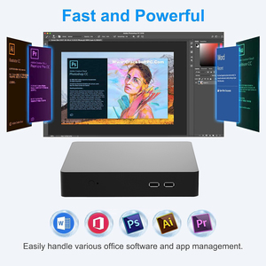 Mini PC de jeu et station de travail OEM ODM AMD Radeon AI Pro R9700 avec carte graphique GTX 1050, RAM 16 Go/32 Go, SSD 512 Go/1 To - Product Image 1