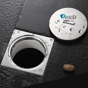 Pulizia del pavimento <span class=keywords><strong>regolabile</strong></span> WESDA bagno addensare il coperchio di scarico della doccia quadrato per lo scarico del pavimento della porta di ispezione in acciaio inossidabile - Product Image 6