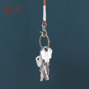 Joyir Genuine <b>Leather</b> Keychain Lanyard Oval Shape Durable <b>Key</b> Pendant Gift - Product Image 4