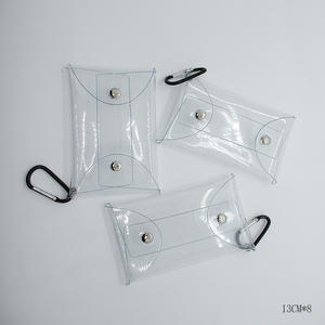 Sac d'emballage en PVC transparent personnalisable avec bouton-pression au fond et sur les côtés pour l'emballage de cadeaux, sac à crochet - Product Image 1