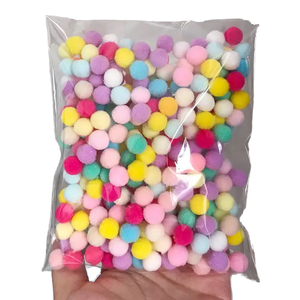 Bola de pompones suaves y esponjosos hechos a mano, embalaje personalizado, suministros para <span class=keywords><strong>manualidades</strong></span> de costura DIY para niños, decoración de boda, juguetes creativos de pasta - Product Image 1
