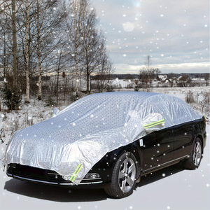 Protection contre la neige pour voiture, demi-housse en film d'aluminium, protection solaire, imperméable pour utilisation hivernale, 5m x 2.2m, couleur argent - Product Image 1