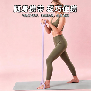 สายรัดซิลิโคนรูปเลขแปดแบบหนาพิเศษกันลื่นสำหรับโยคะยืดกล้ามเนื้อออกกำลังกายใช้ในบ้าน - Product Image 2