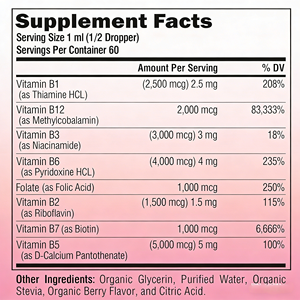 Suplemento Líquido <span class=keywords><strong>Natural</strong></span> de Vitamina <span class=keywords><strong>B</strong></span> Complejo 8 en 1 de Marca Privada ODM, Gotas Líquidas Orgánicas para el Apoyo Inmunológico y Cerebral - Product Image 4