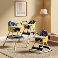 CLAF BEBE Chaise haute 3 en 1 pour bébé, chaise de repas, siège à bascule pliable pour manger