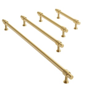 <b>Brass</b> T-Shaped Cabinet Handle 50mm Length 14mm Width French Style Durable Furniture <b>Knob</b> for Wardrobe Drawer Door - Product Image 5