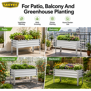 <span class=keywords><strong>Jardinière</strong></span> <span class=keywords><strong>sur</strong></span>élevée <span class=keywords><strong>en</strong></span> acier galvanisé avec pieds, directement de l'usine, pour usage commercial, pot de fleurs - Product Image 4