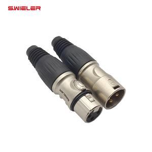 Yüksek Kaliteli Ses Kablosu Adaptörü XLR Konektörü 3Pin Altın Kaplama Pin Fişi Araba Ev Sineması Radyo XLR-<span class=keywords><strong>M</strong></span> Mikrofon Konektörü için - Product Image 1