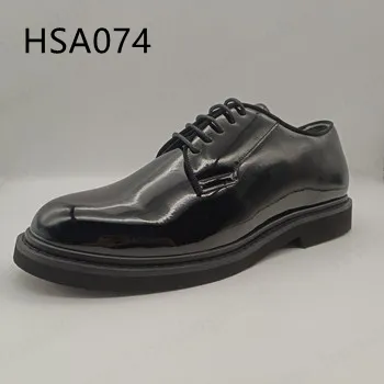 YWQ Fashion Shinning Leather Anti-odor Dress Shoes Formal Occasion Lace-up Style Silp Resistant Uniform Shoes HSA074