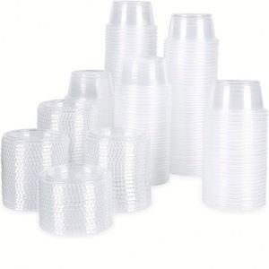 2Oz Bpa Free Single Wall Pp Plastic With Pet Lid Brc Certified Non Reusable Dipping Sauce Cups for Takeout Food Container - Product Image 1