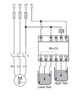 Module de relais de contrôle de niveau de liquide miniature RELETEK RD-LC5 AC220V 50/60HZ Affichage LED Montage sur rail DIN Haute puissance Scellé 8A