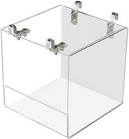 Mangeoire automatique pour oiseaux, mangeoire pour cage à oiseaux sans dégâts, mangeoire pour animaux de compagnie, boîte de nourriture en acrylique pour graines, pour perruche, canari, calopsitte, perroquet