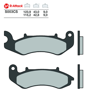 Pastillas de Freno Delanteras para Motocicleta R-Attack S003CS, de Carbono Cerámico, Homologadas R90 - Product Image 1