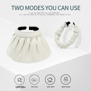 Chapeau <span class=keywords><strong>bandeau</strong></span> deux en un, couverture de Protection solaire, visière de visage, chapeau de Protection Uv - Product Image 2