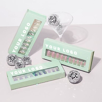 Appuyez sur la boîte d'emballage d'ongle Boîte-cadeau en papier avec fenêtre pour cosmétique