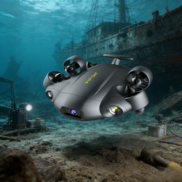FIFISH V6 EXPERT Multi-functional Underwater Drone with 4K UHD Camera, 100m Depth Rating & 4 Hours Underwater Runtime