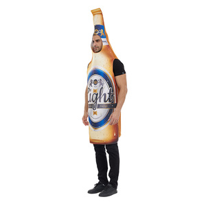 Disfraz de Botella de Cerveza para Hombre Adulto, Disfraz de Fiesta de Halloween con Etiqueta, Fibra de Poliéster - Product Image 3